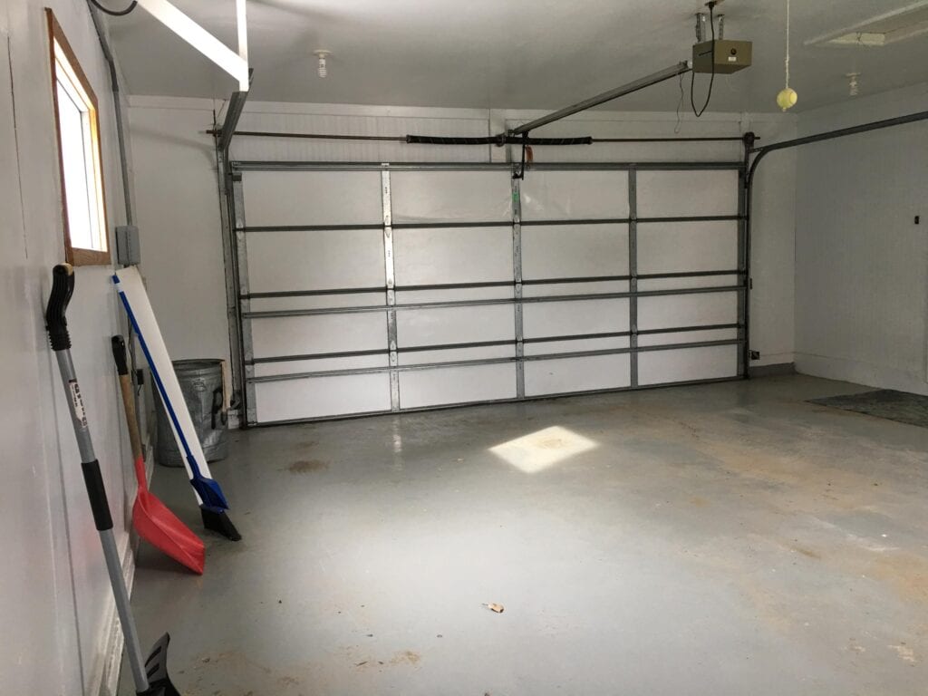 Intside of garage door